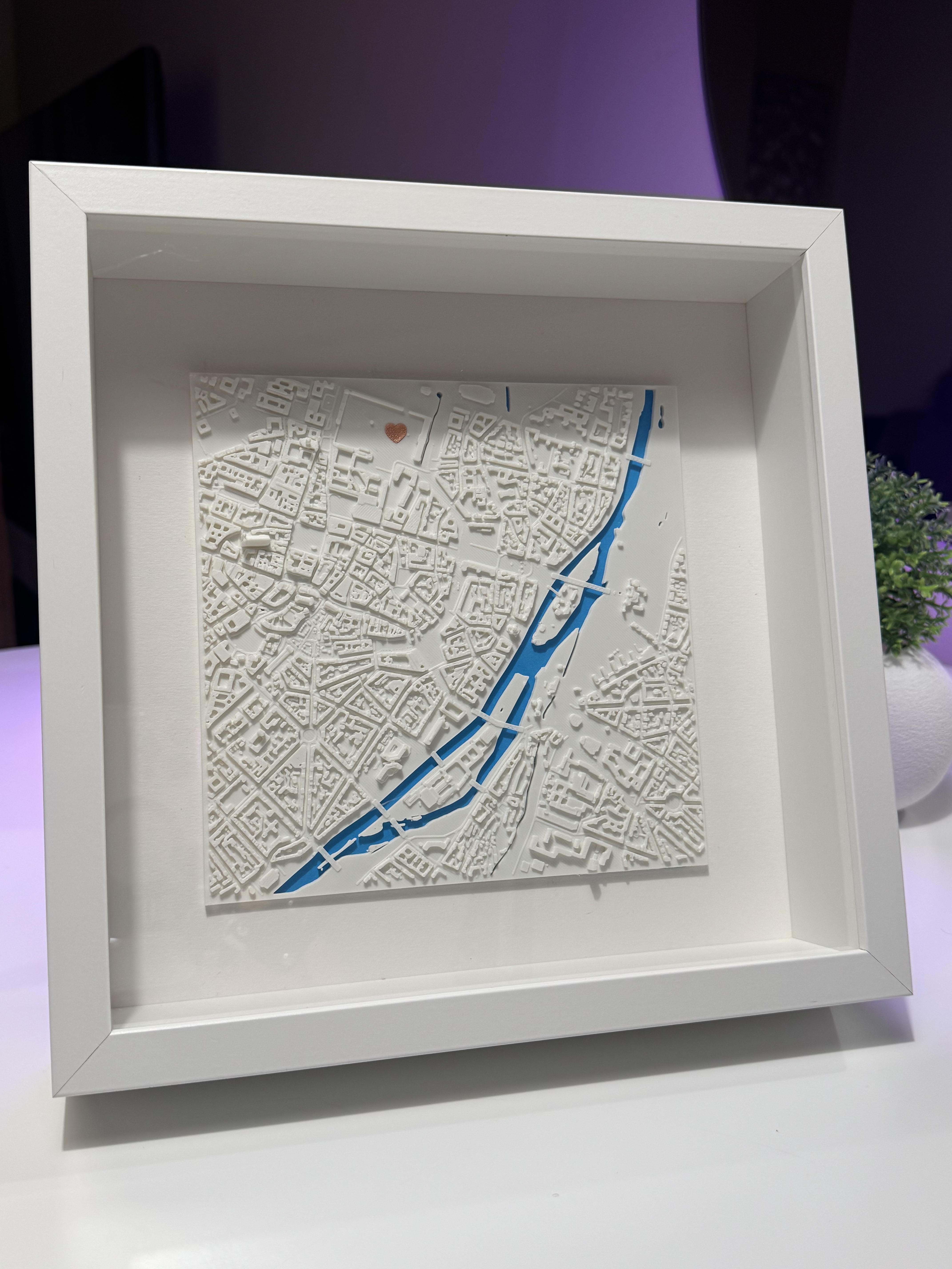 Hartă 3D cu o locație importantă